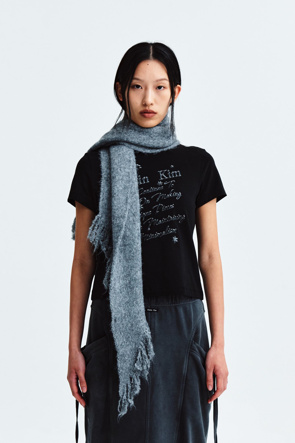 Matin Kim - Glow Printing Crop Top (Black) product image 11 | TRAB K-Fashion Australia