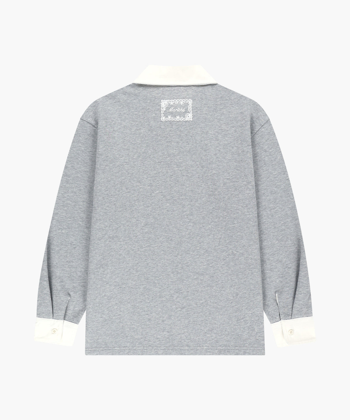 Marithe & Francois Girbaud - Small Classic Logo Lace Collar Sweatshirt (Heather Gray) product image 6 | TRAB K-Fashion Australia