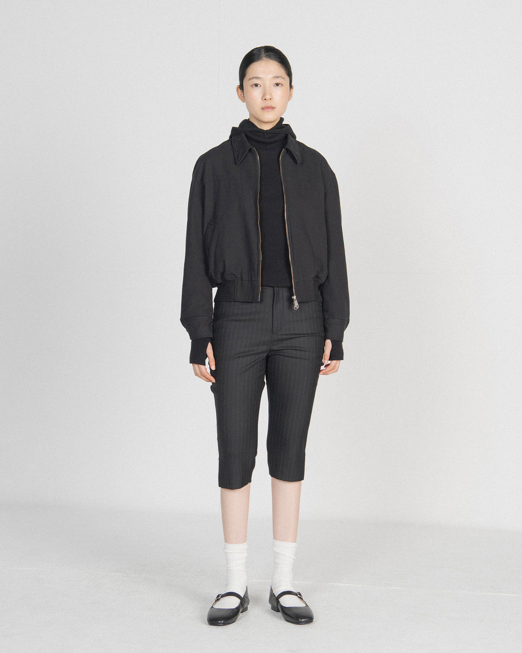 Brownyard - Capri Pants (Black Stripe) product image 1 | TRAB K-Fashion Australia