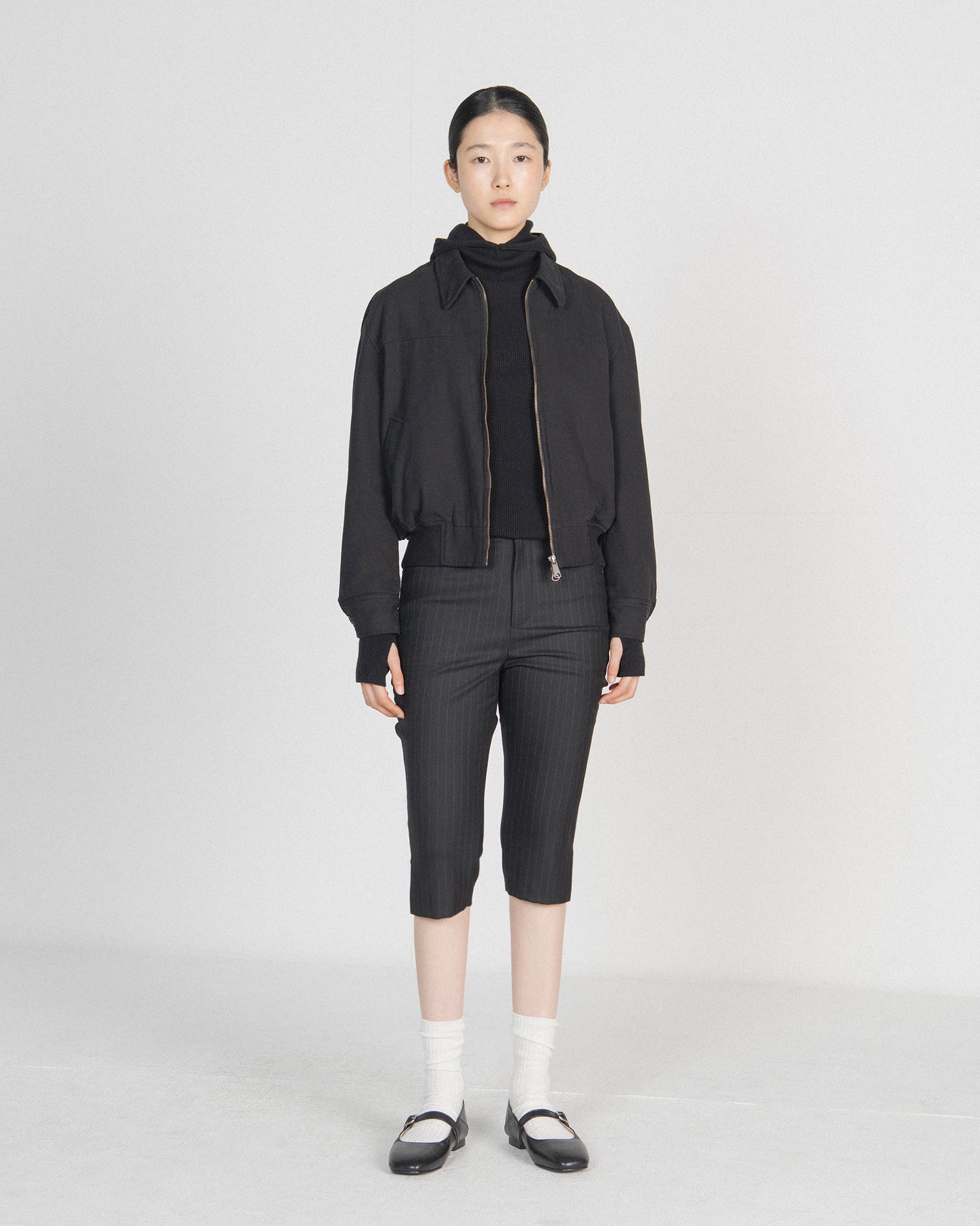 Brownyard - Capri Pants (Black Stripe) product image 1 | TRAB K-Fashion Australia