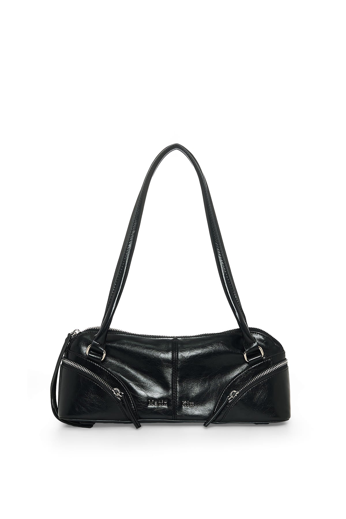 Matin Kim - Curve Zip Baguette Bag (Black) product image 2 | TRAB K-Fashion Australia