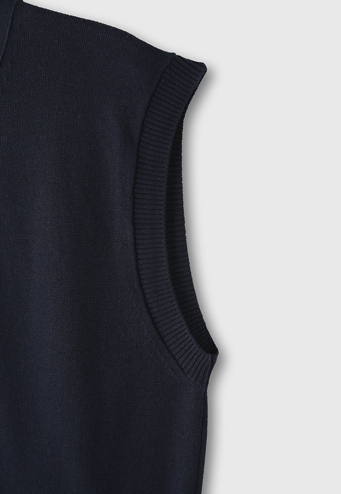 Tonywack - Super Fine Tropical Wool Button Up Vest (Dark Navy) product image 9 | TRAB K-Fashion Australia