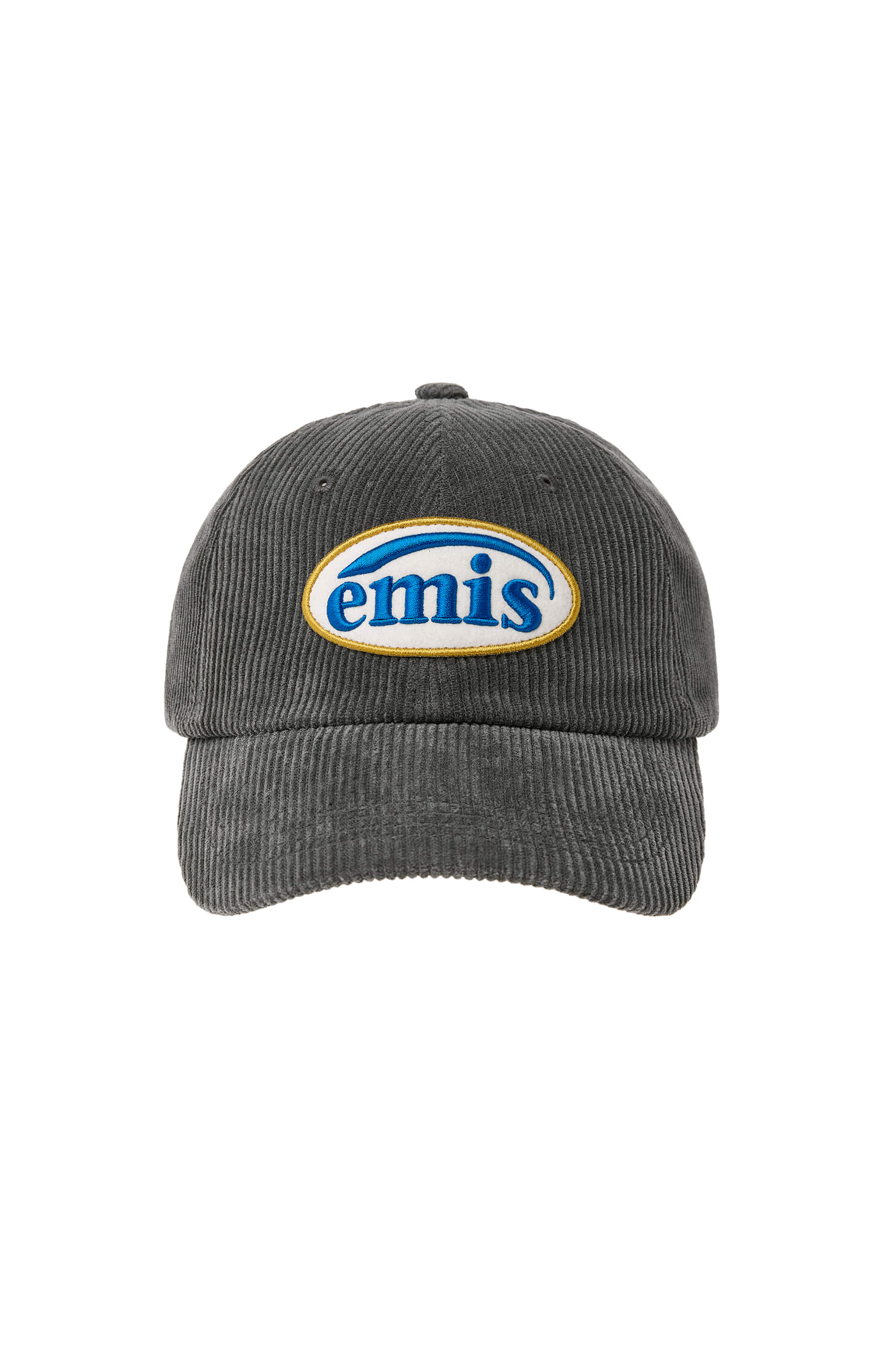 Emis - Corduroy Wappen Ball Cap Renewal (Charcoal) product image 1 | TRAB K-Fashion Australia