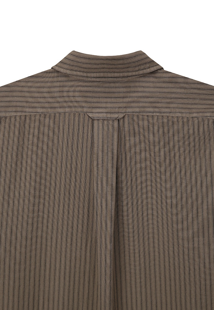 Art if acts - Garment Dyed Stripe Shirt (Brown) product image 12 | TRAB K-Fashion Australia