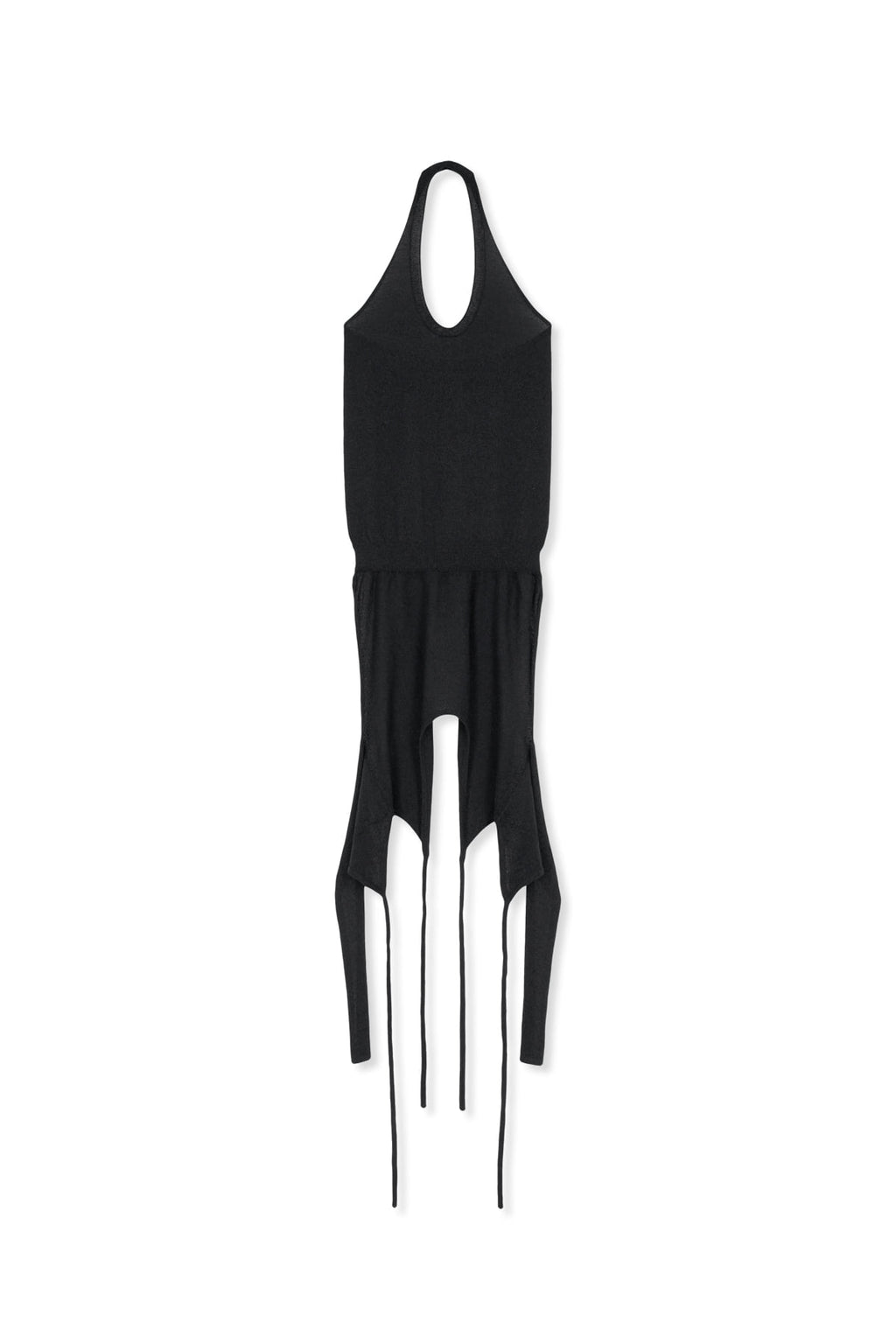 Matin Kim - Layered Tie Halter Neck Knit Top (Black) product image 6 | TRAB K-Fashion Australia