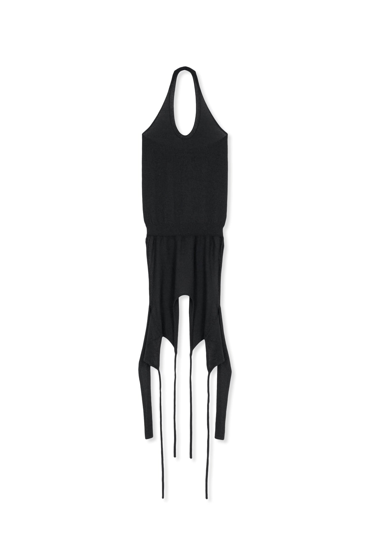 Matin Kim - Layered Tie Halter Neck Knit Top (Black) product image 6 | TRAB K-Fashion Australia