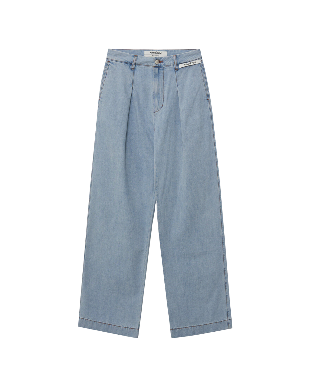 Kimhe Kim - Summer Pleated Wide Jeans (Sky Blue) product image 6 | TRAB K-Fashion Australia