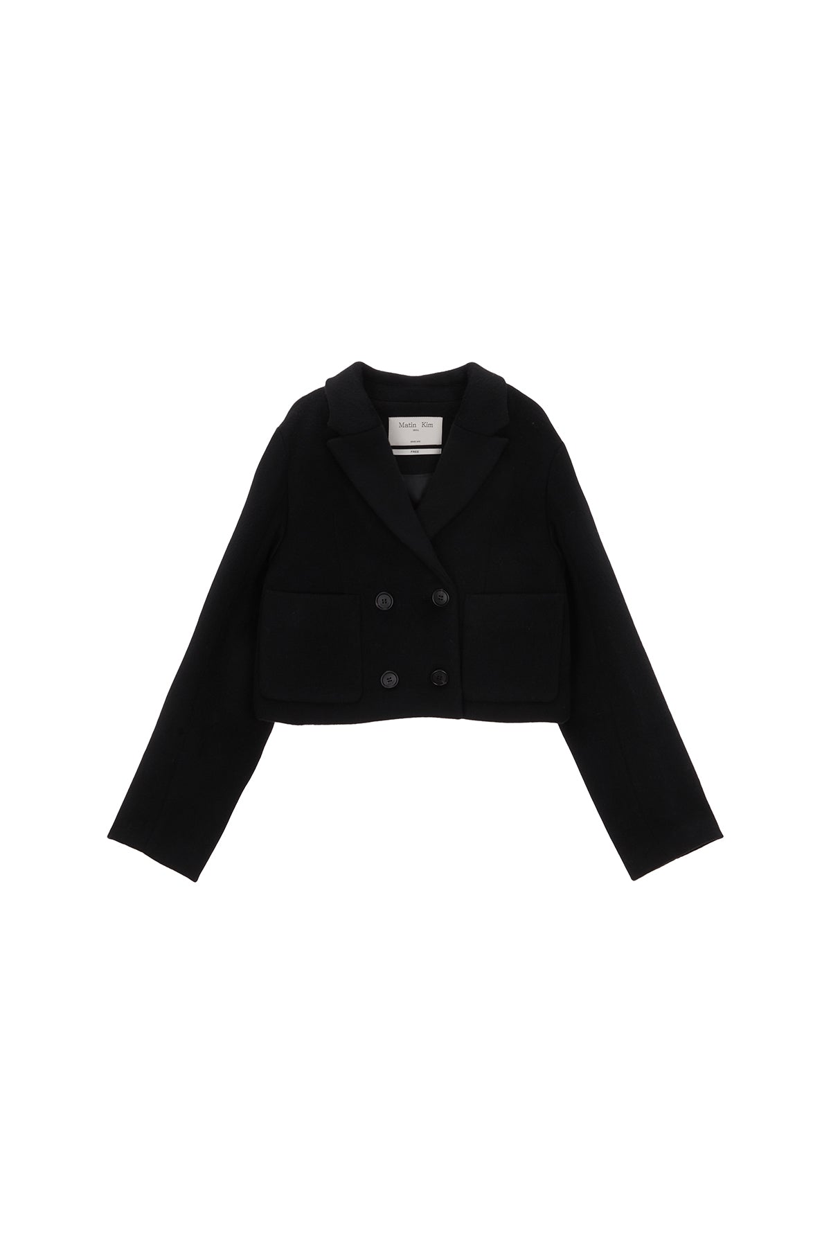 Matin Kim - Tailored Double Crop Coat (Black) product image 1 | TRAB K-Fashion Australia