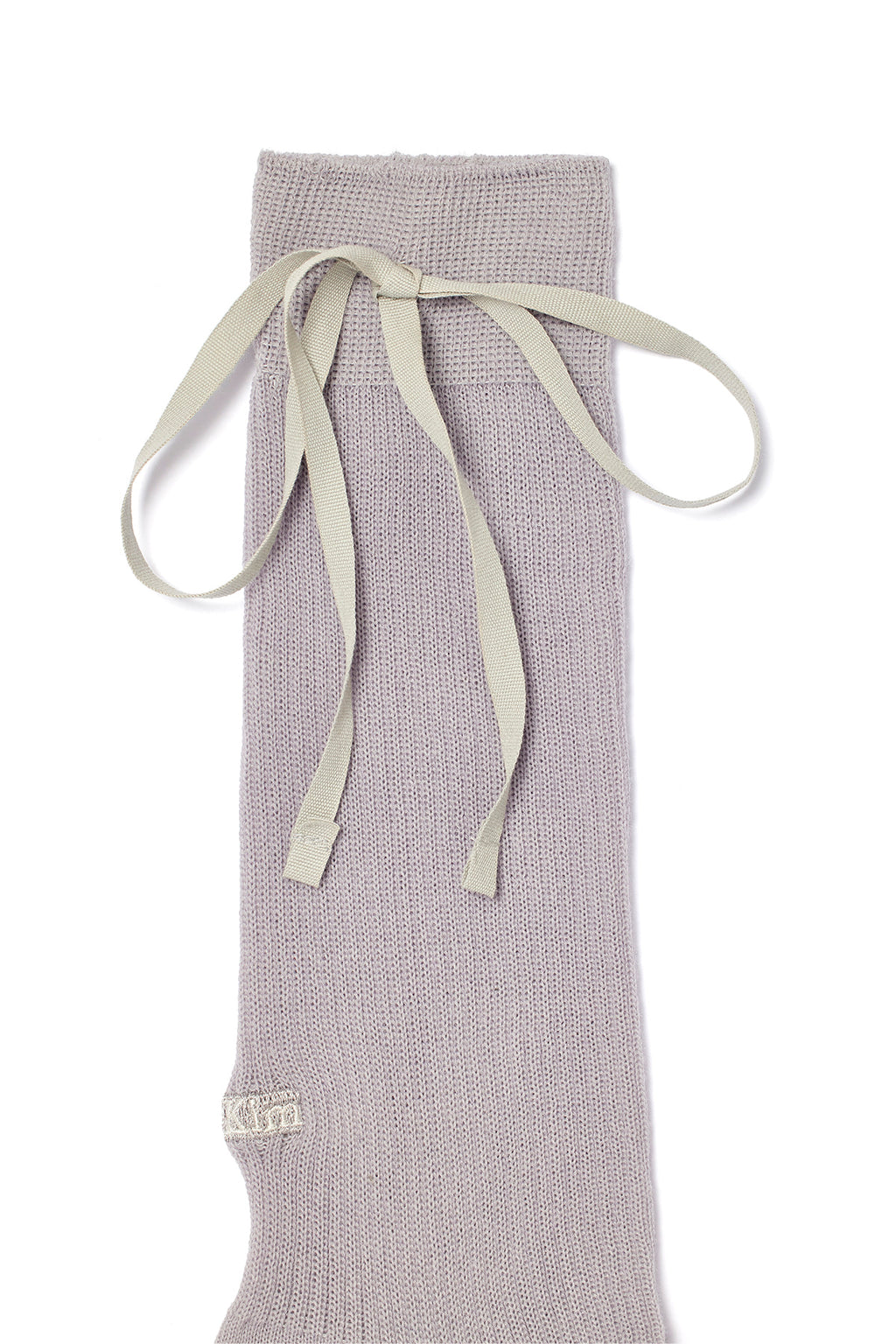 Matin Kim - Ribbon Point Crew Socks (Light Grey) product image 3 | TRAB K-Fashion Australia