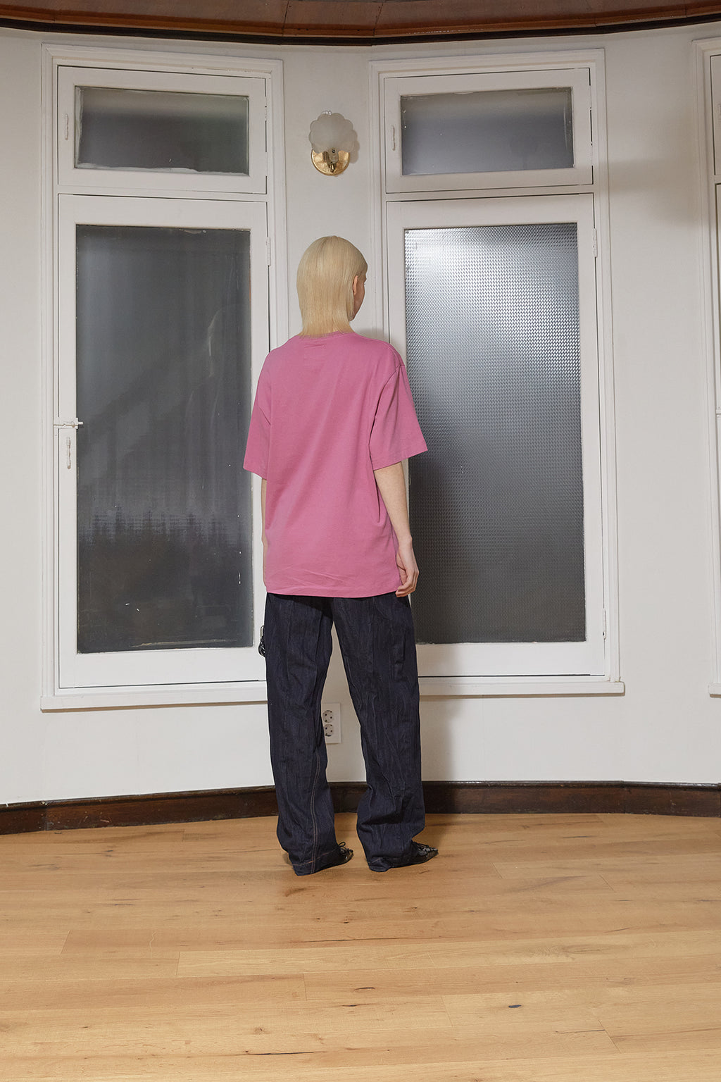 Matin Kim - Half Text Logo Top (Pink) product image 8 | TRAB K-Fashion Australia