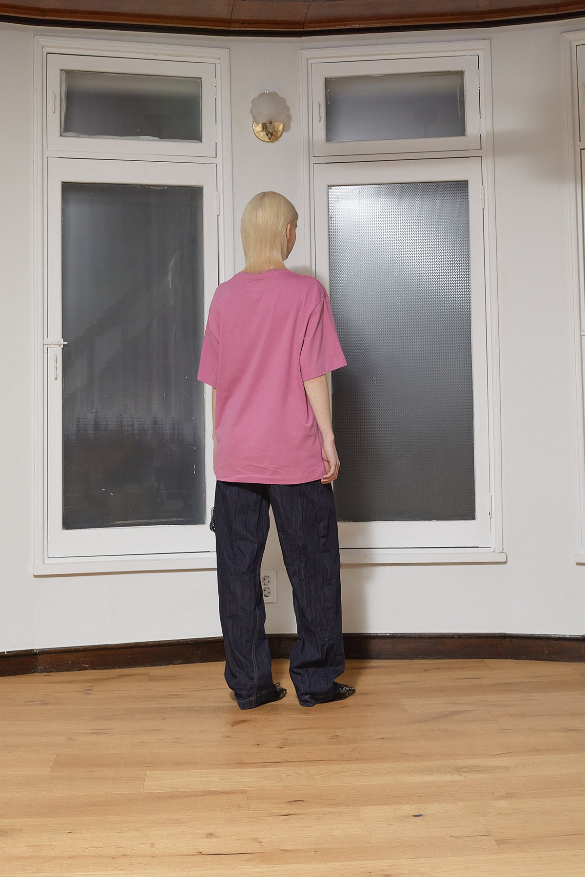 Matin Kim - Half Text Logo Top (Pink) product image 8 | TRAB K-Fashion Australia