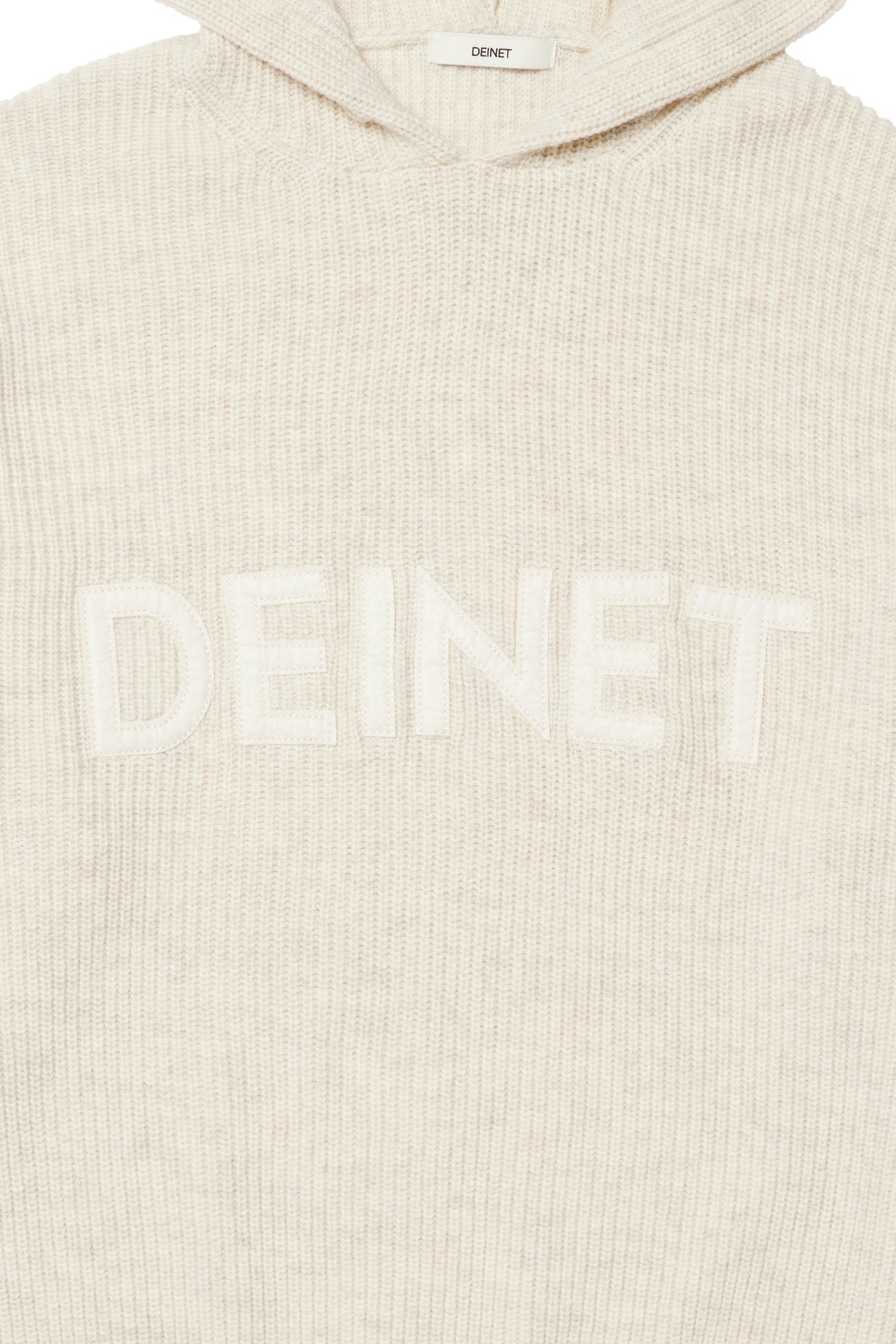 Deinet - Basic Logo Knit Hoodie (Oatmeal) product image 4 | TRAB K-Fashion Australia