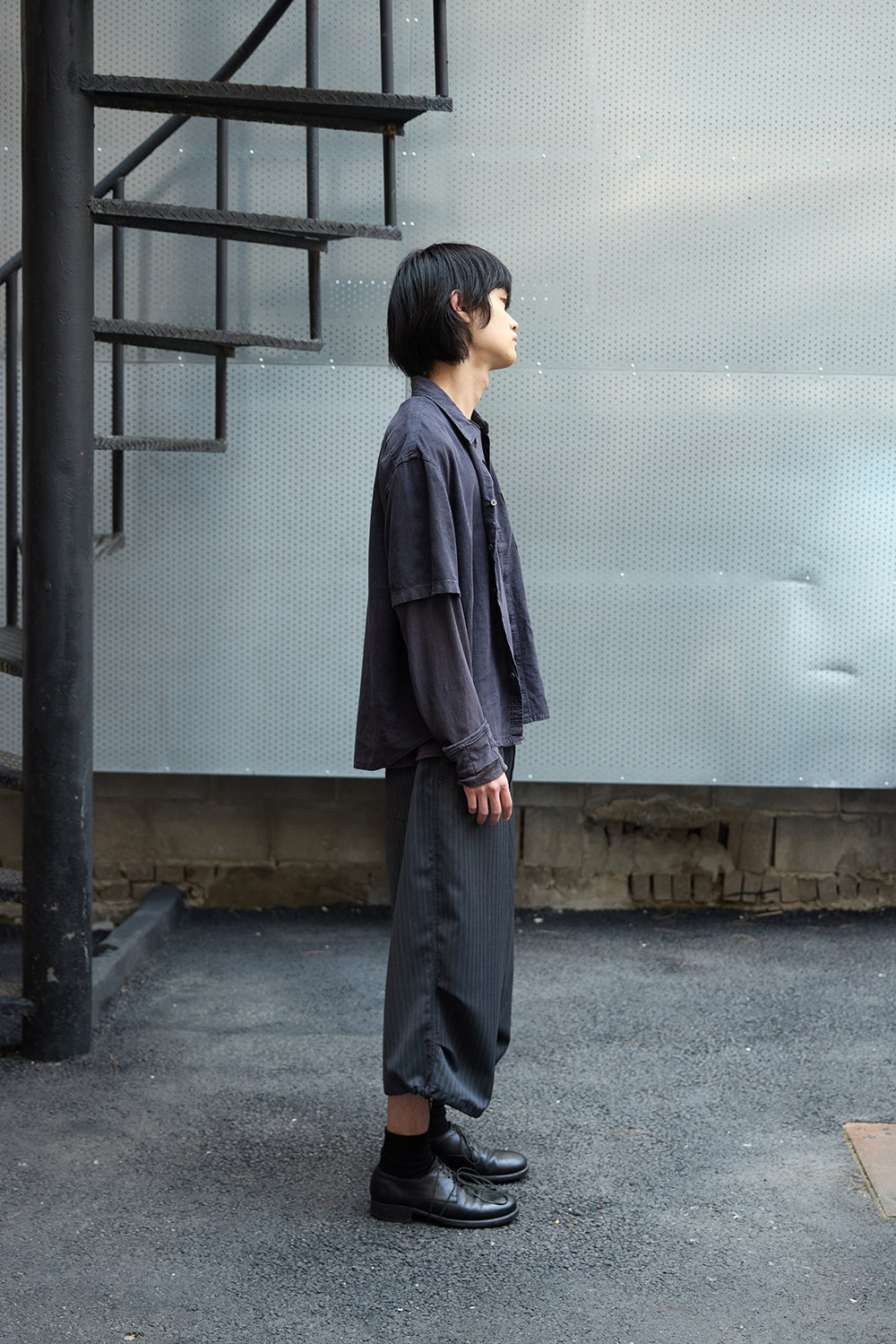 Hatchingroom - Arrow Shirt (Purple Charcoal) product image 9 | TRAB K-Fashion Australia