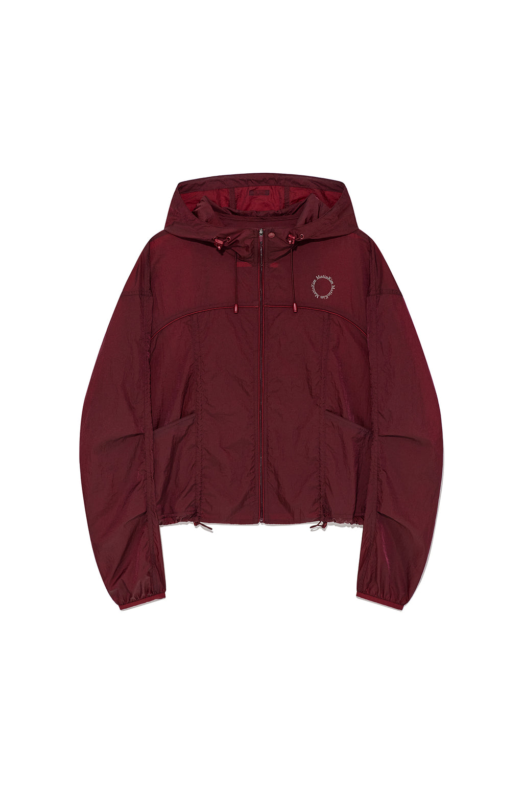 Matin Kim - Hoody Point Crop Light Windbreaker (Burgundy) product image 1 | TRAB K-Fashion Australia