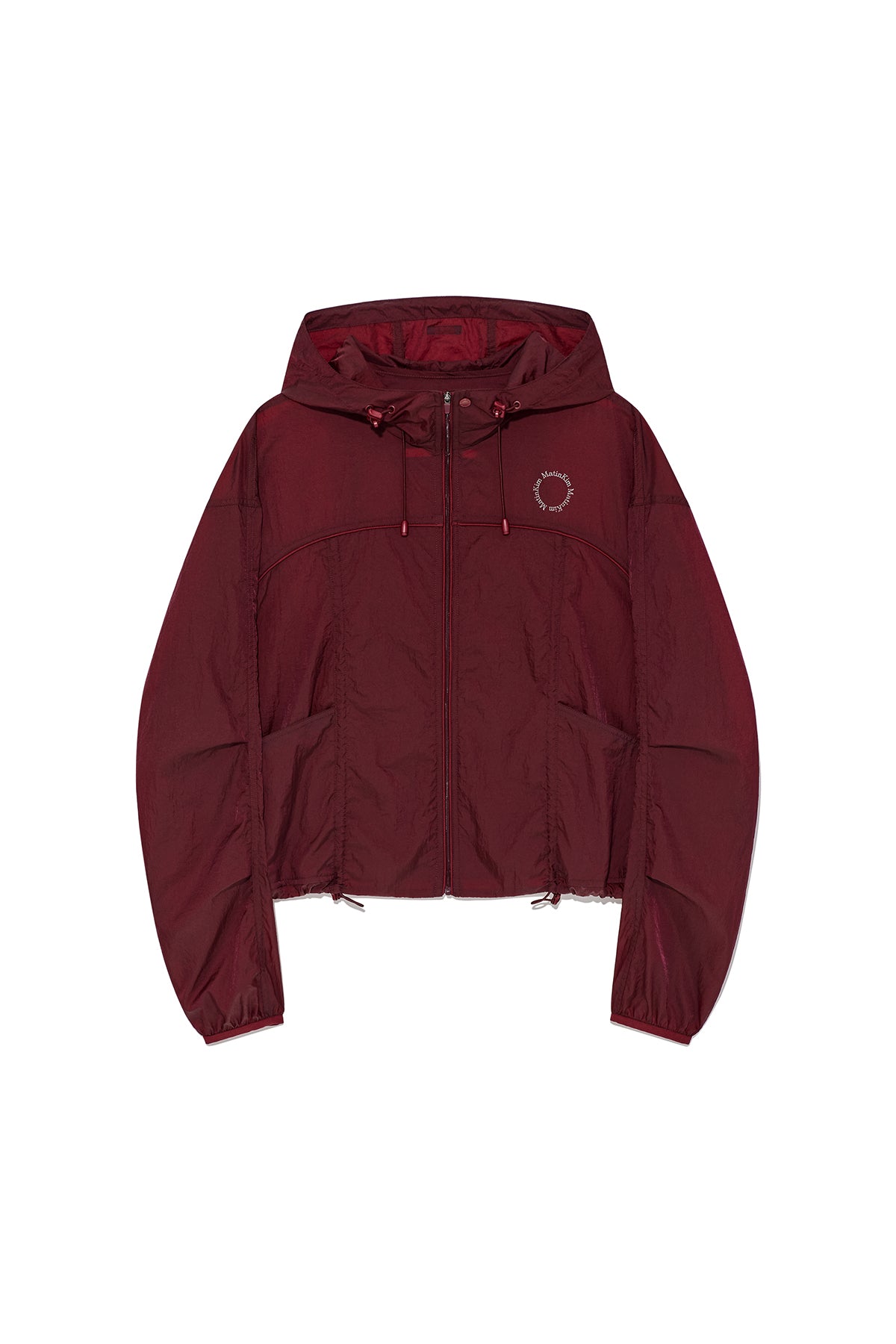 Matin Kim - Hoody Point Crop Light Windbreaker (Burgundy) product image 1 | TRAB K-Fashion Australia