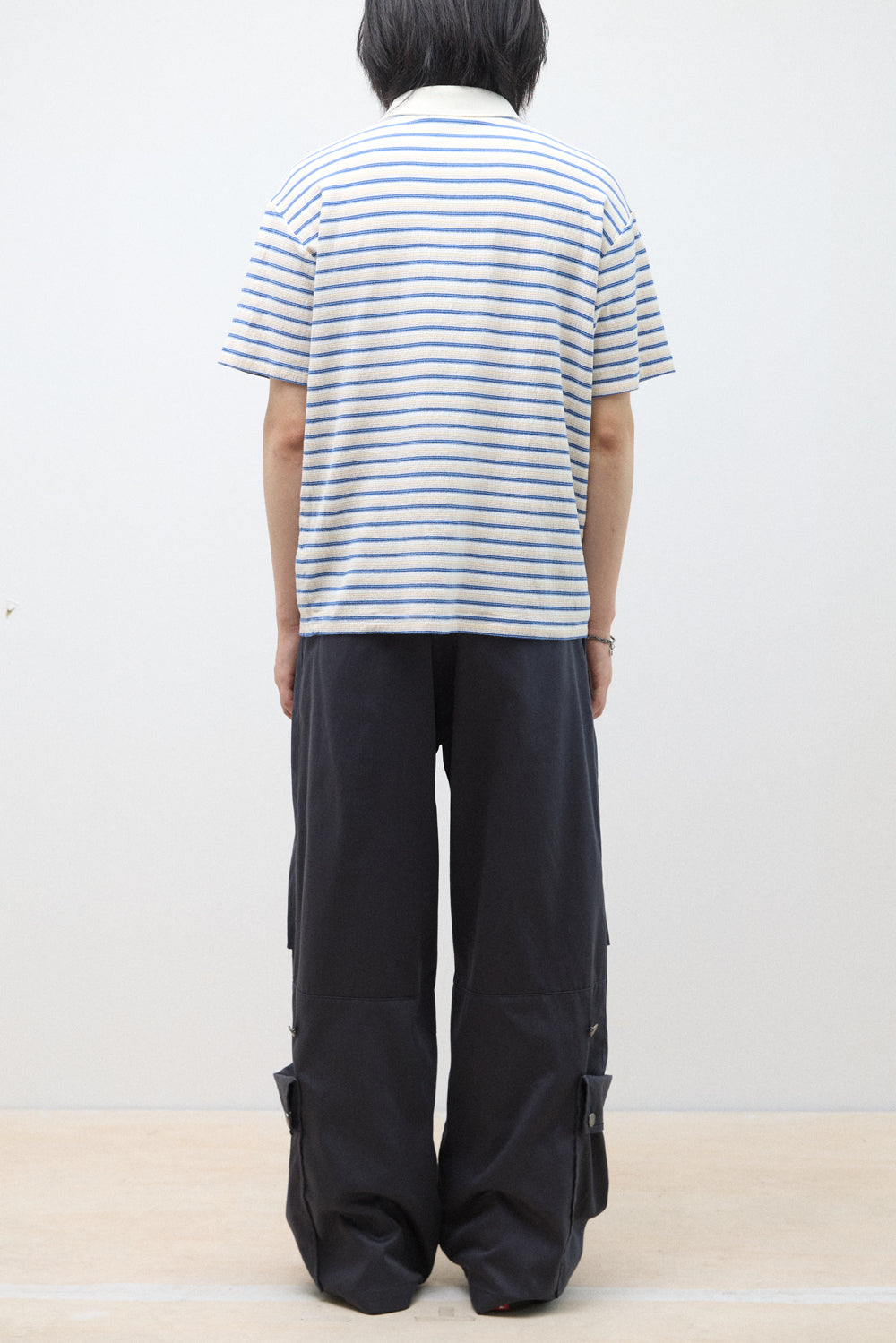 Hatchingroom - Stripe Polo Tee Sky (Blue) product image 8 | TRAB K-Fashion Australia