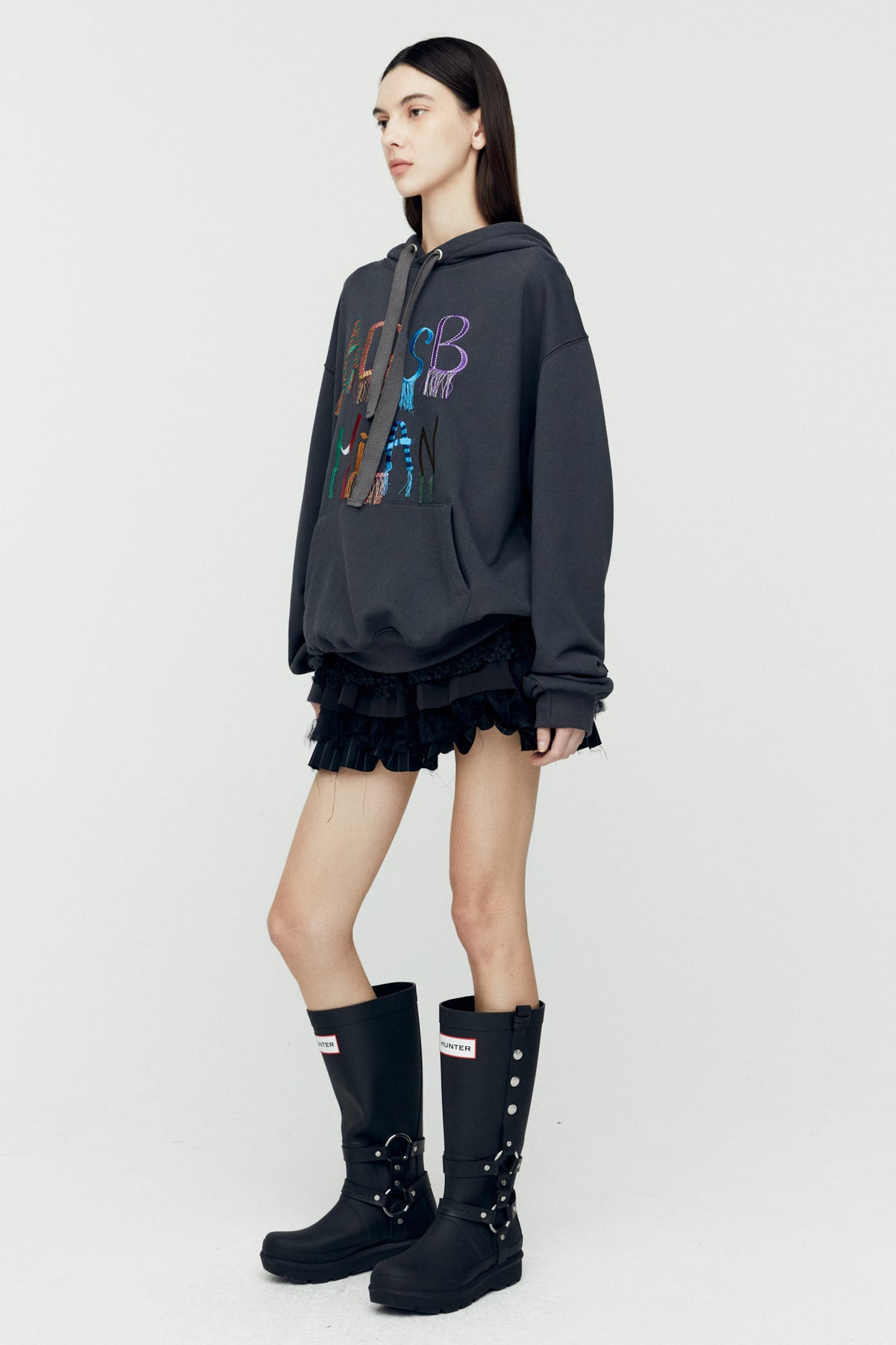 Andersson Bell - (essential) Unisex Adsb Milan Embroidery Hoodie (Charcoal) product image 3 | TRAB K-Fashion Australia