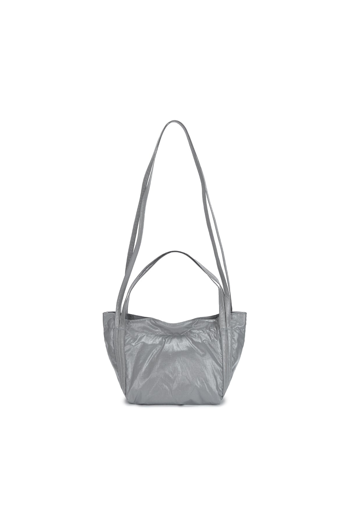 Matin Kim - Glossy Two Way Mini Bag (Grey) product image 2 | TRAB K-Fashion Australia
