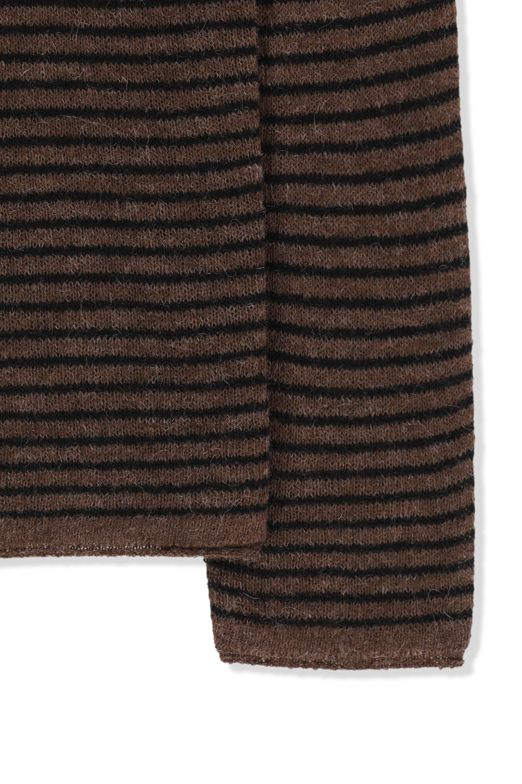Matin Kim - Multi Stripe Alpaca Blended Knit Pullover (Brown) product image 4 | TRAB K-Fashion Australia