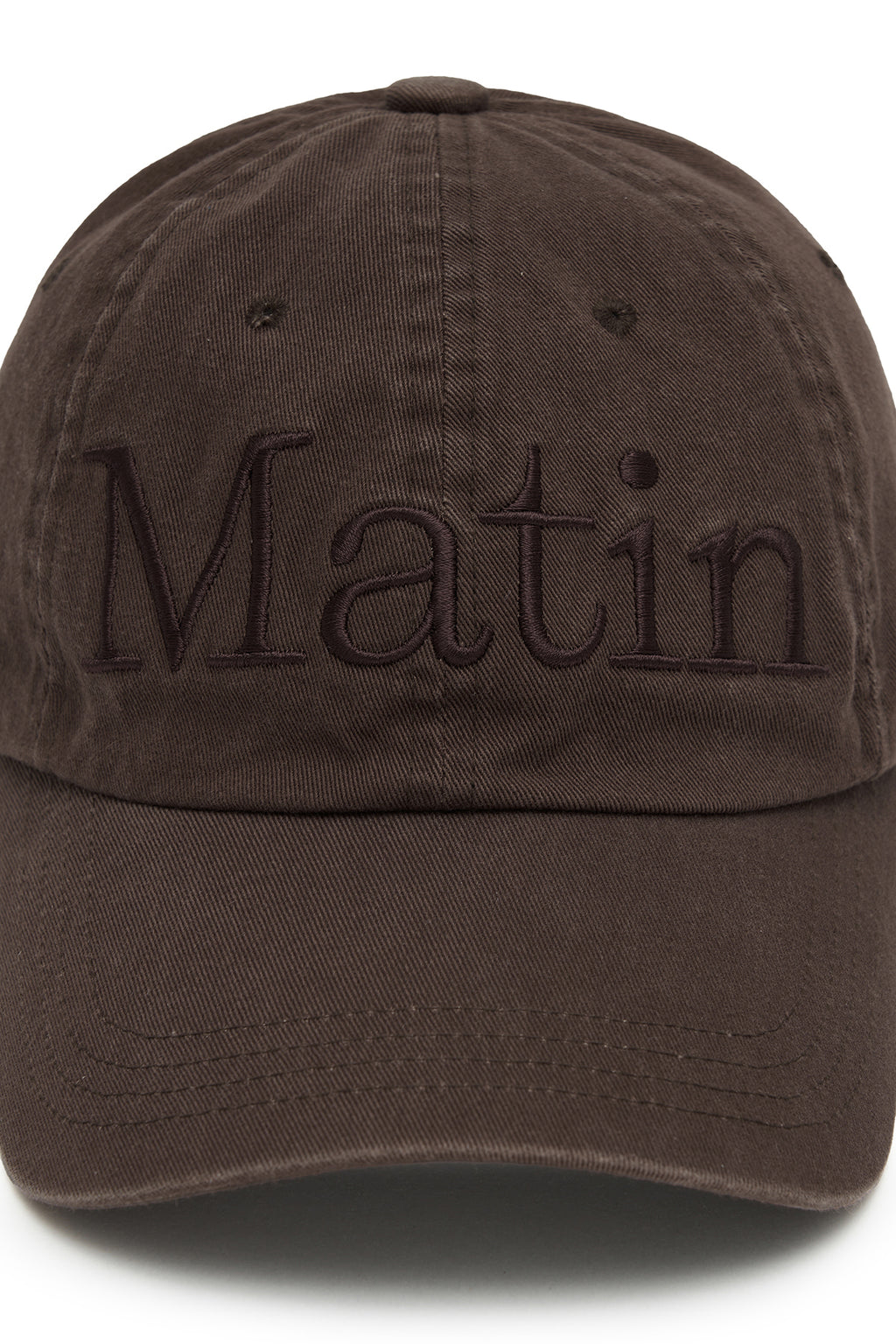 Matin Kim - Matin Logo Washed Ball Cap (Brown) product image 3 | TRAB K-Fashion Australia