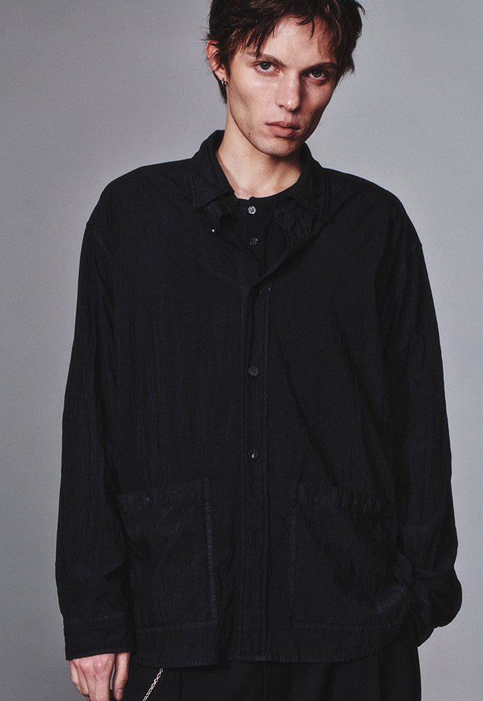 Art if acts - French Two Pocket Rayon Shirt (Faded Black) product image 5 | TRAB K-Fashion Australia