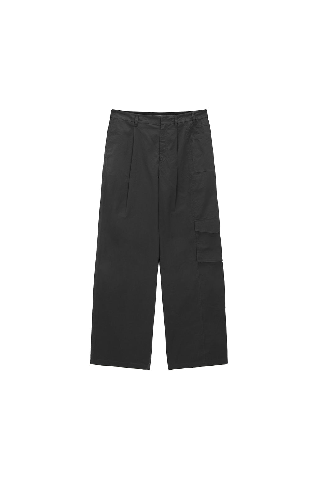 Matin Kim - Asymmetric Chino Trouser (Charcoal) product image 1 | TRAB K-Fashion Australia