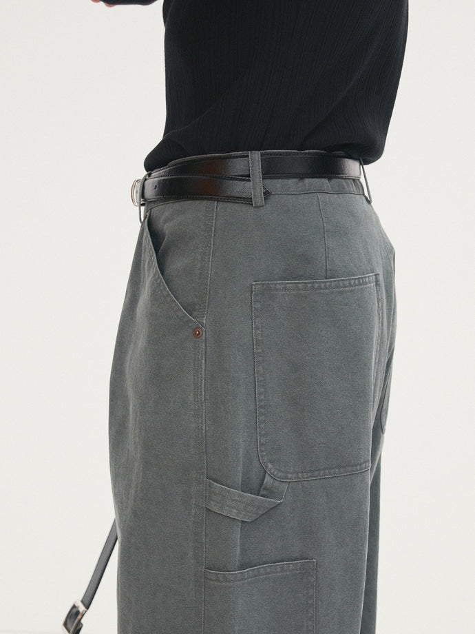 Tonywack - Washed Cotton Wide-Leg Work Pants (Rhino) product image 6 | TRAB K-Fashion Australia