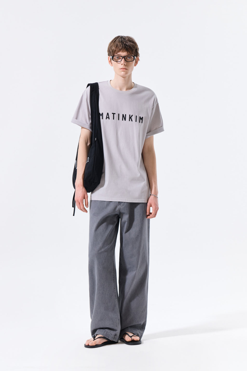 Matin Kim - Side Tab Washed Cotton Pants (Charcoal) product image 9 | TRAB K-Fashion Australia