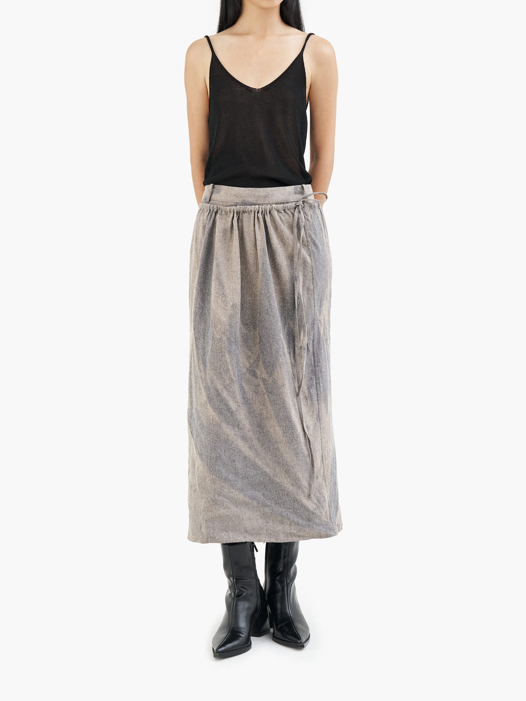 Jiyong Kim - Sun-Bleached Layered Skirt (Grey) product image 1 | TRAB K-Fashion Australia