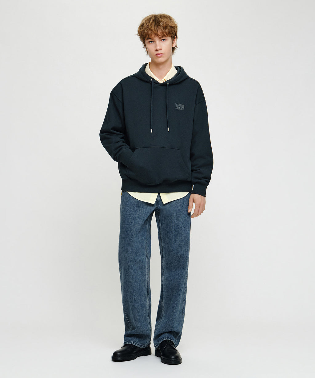 Marithe & Francois Girbaud - Small Classic Logo Oversized Hoodie (brushed) (Dark Green) product image 4 | TRAB K-Fashion Australia