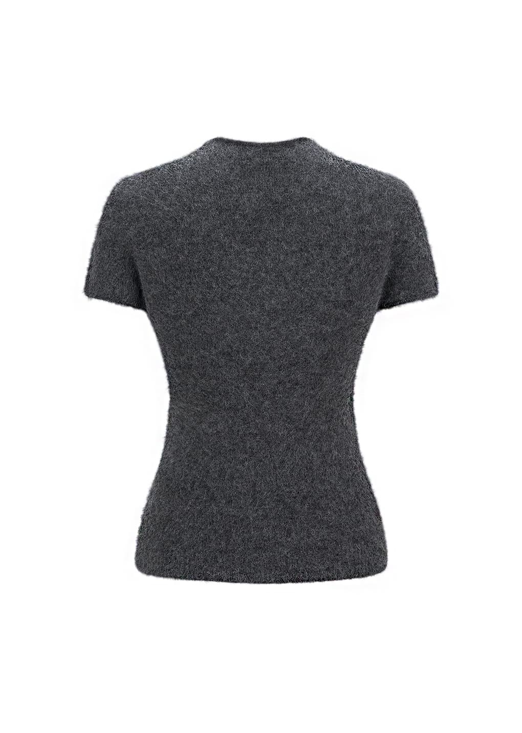 Amomento - wholegarment hairy knit top (Charcoal) product image 6 | TRAB K-Fashion Australia