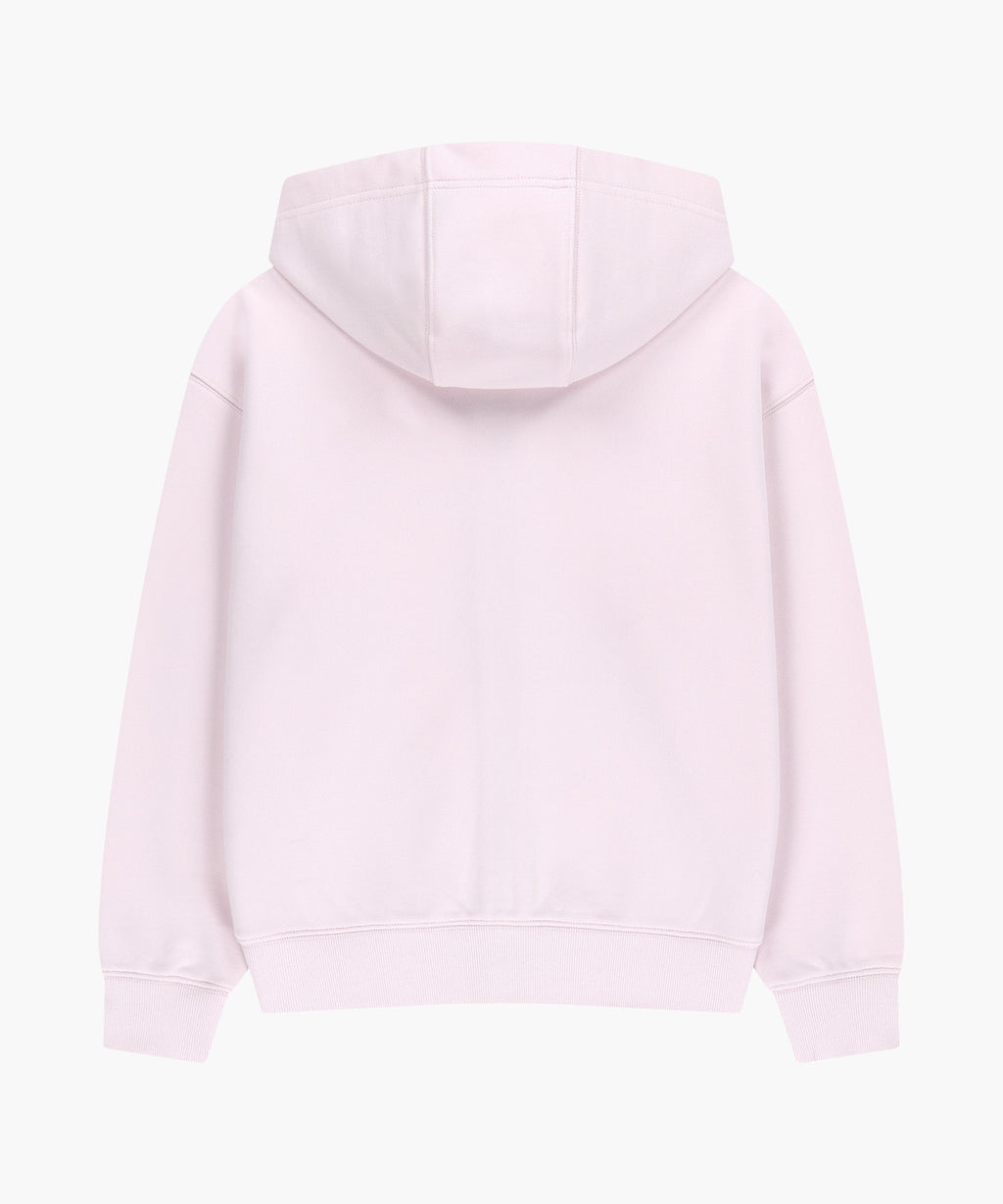 Marithe & Francois Girbaud - Regular Logo Applique Oversized Hoodie Zipup (Light Pink) product image 2 | TRAB K-Fashion Australia