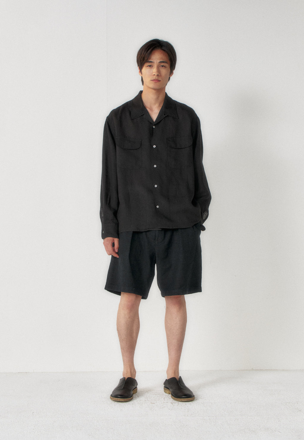 Art if acts - Linen Two Pocket Shirt (Black) product image 3 | TRAB K-Fashion Australia