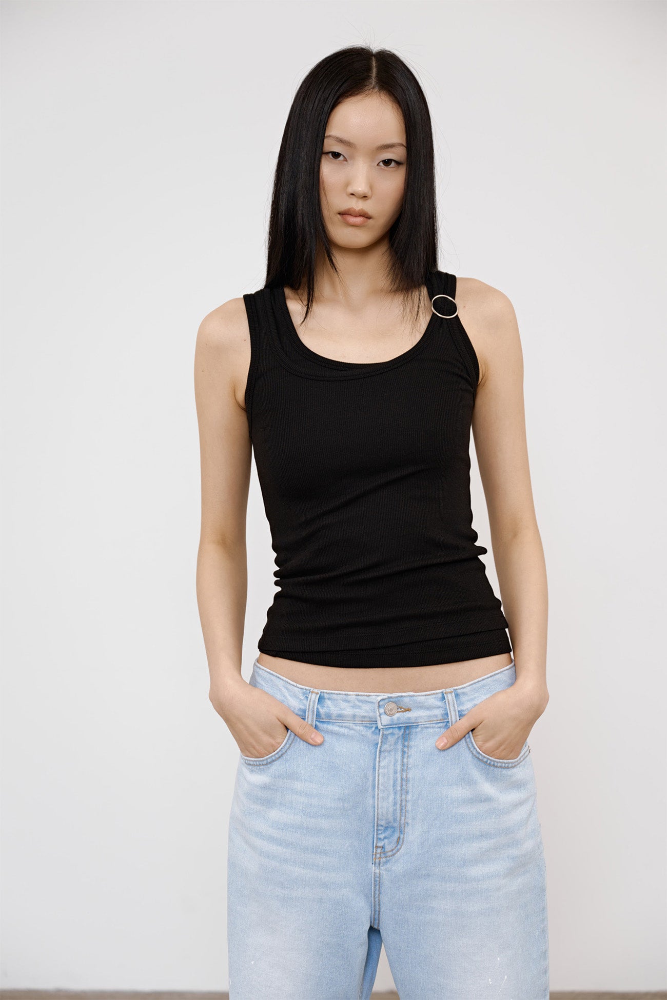 Deinet - Layered Ring Sleeveless (Black) product image 7 | TRAB K-Fashion Australia