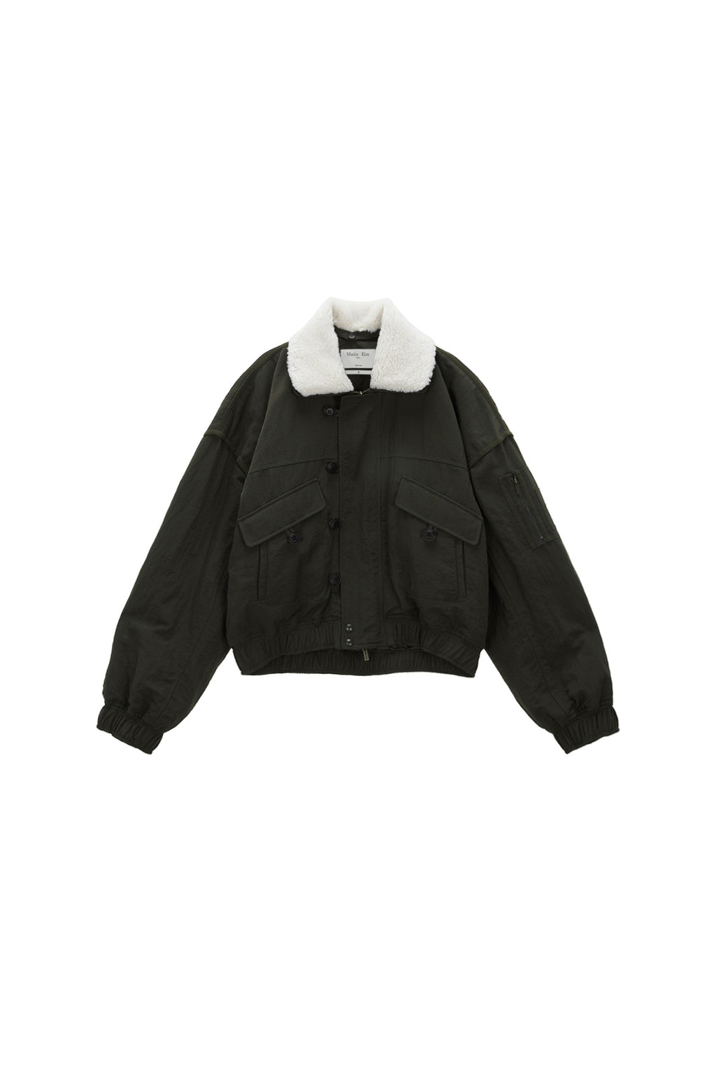 Matin Kim - Fur Collar Point Bomber Jumper (Khaki) product image 1 | TRAB K-Fashion Australia