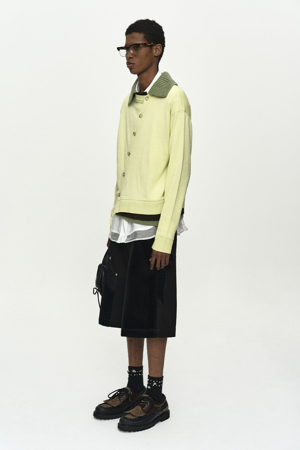 Andersson Bell - Layered Collar Cardigan (Lemon) product image 3 | TRAB K-Fashion Australia