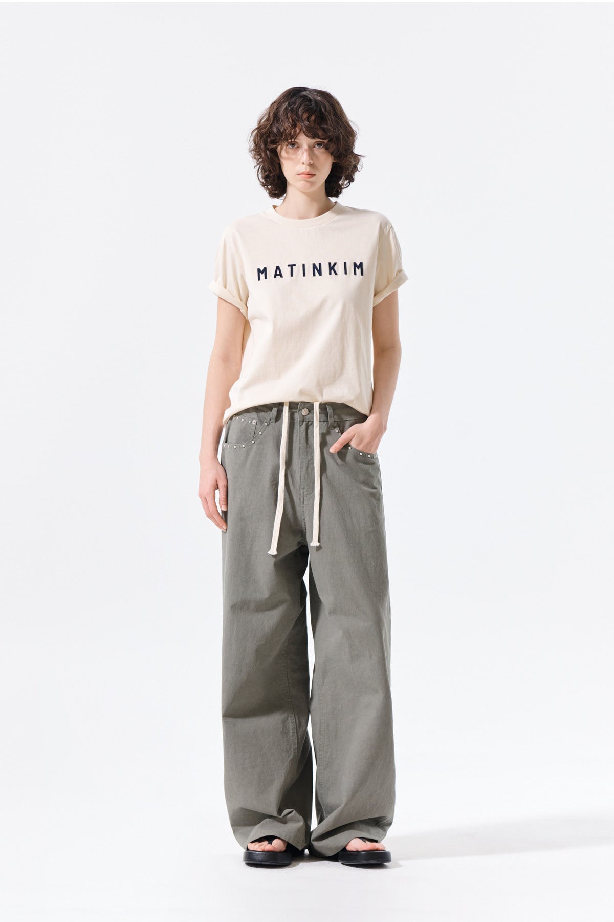 Matin Kim - Applique Felt Logo Top (Cream) product image 10 | TRAB K-Fashion Australia