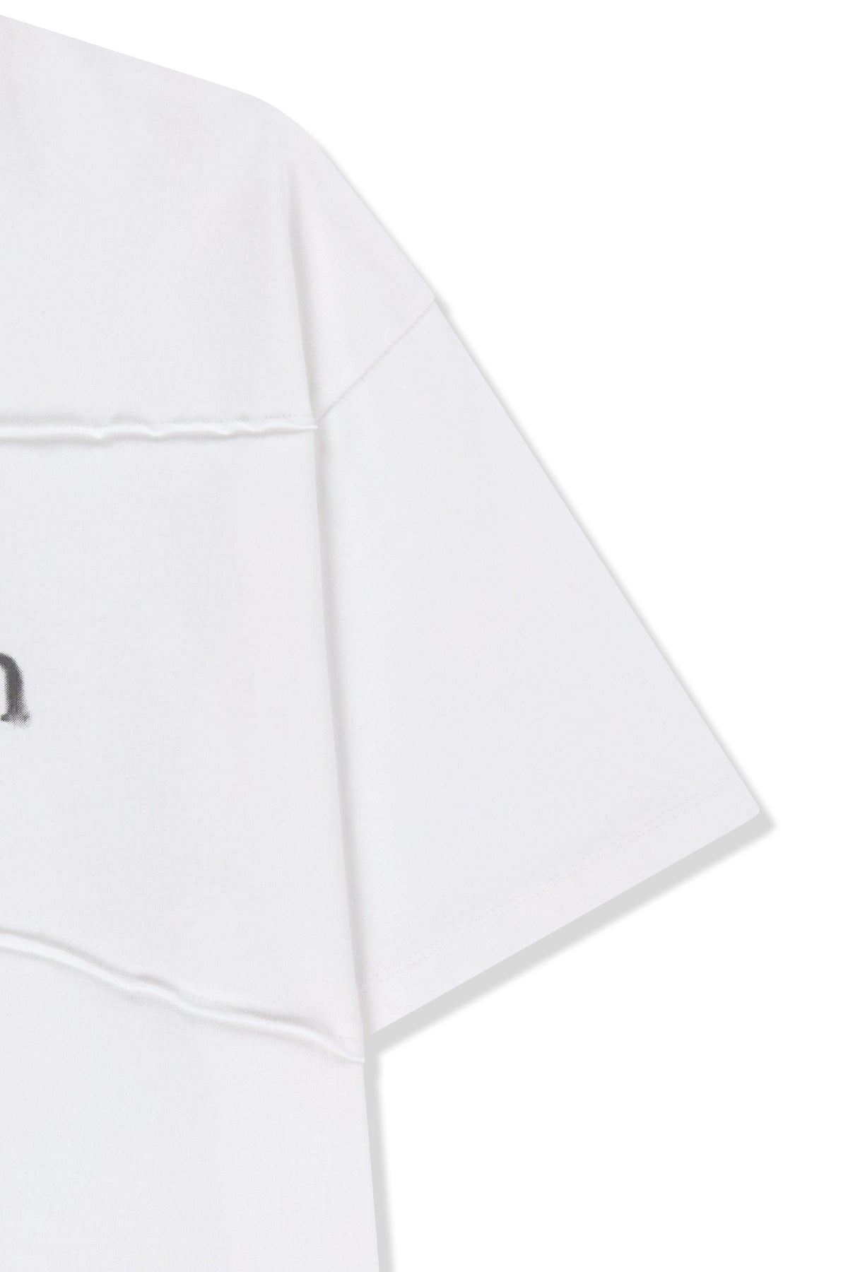 Matin Kim - Diagonal Cut Logo Top (White) product image 4 | TRAB K-Fashion Australia