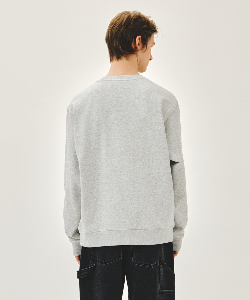Marithe & Francois Girbaud - Lemon Classic Logo Sweatshirt (Light Heather Gray) product image 3 | TRAB K-Fashion Australia