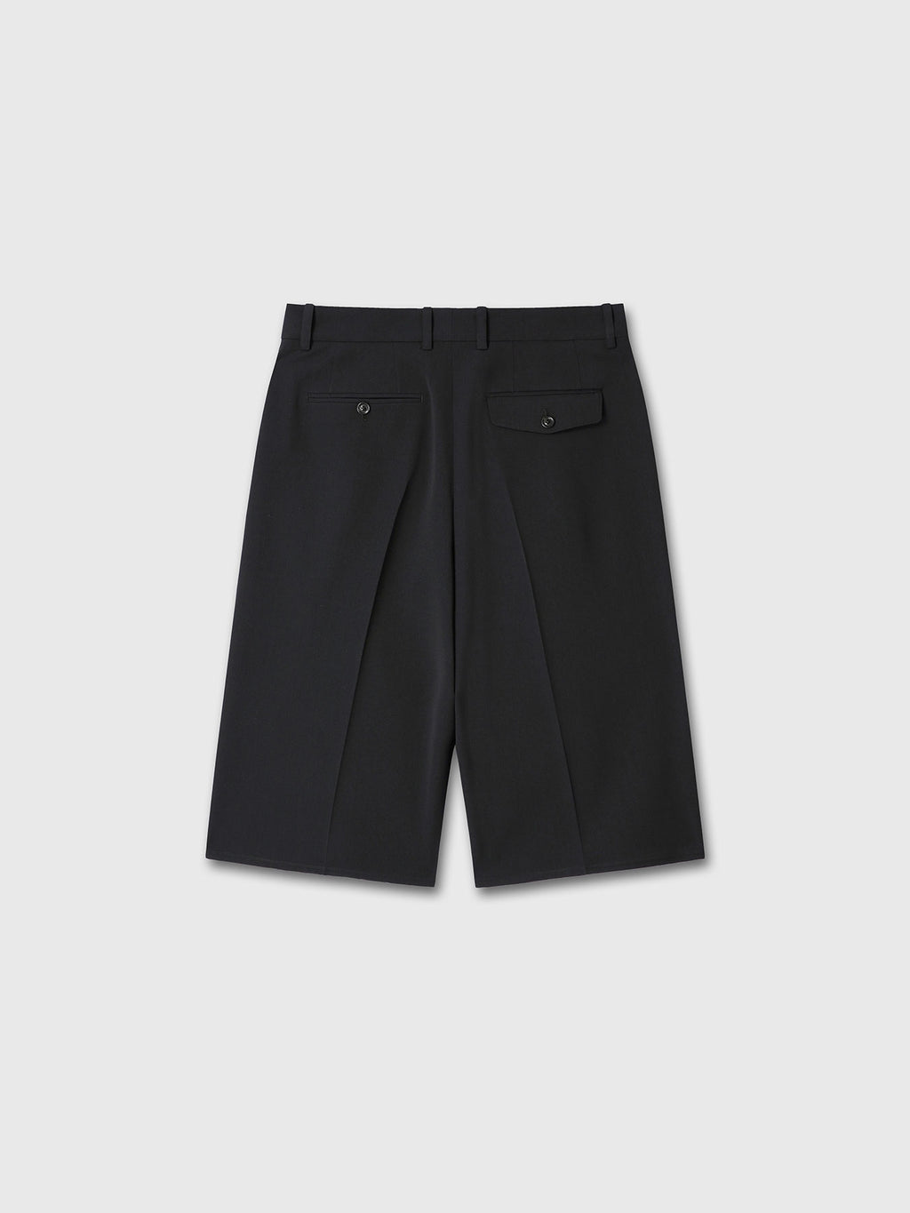 Tonywack - Raw-Cut Wool Pleated Tailored Shorts (Dark Navy) product image 11 | TRAB K-Fashion Australia
