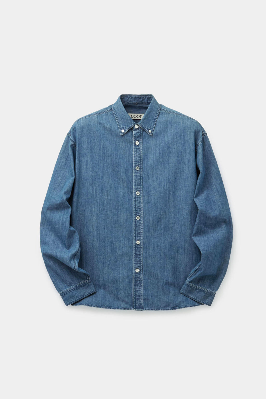 Coor - Buttondown Light Denim Shirt (Washed Black) product image 1 | TRAB K-Fashion Australia