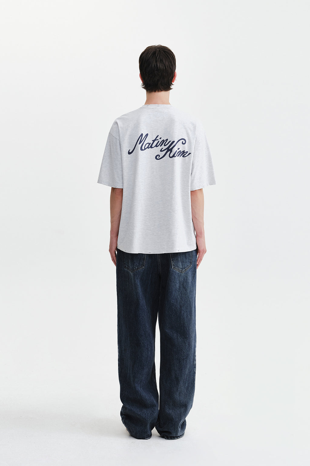 Matin Kim - Curved Seam Straight Denim Pants (Blue) product image 9 | TRAB K-Fashion Australia