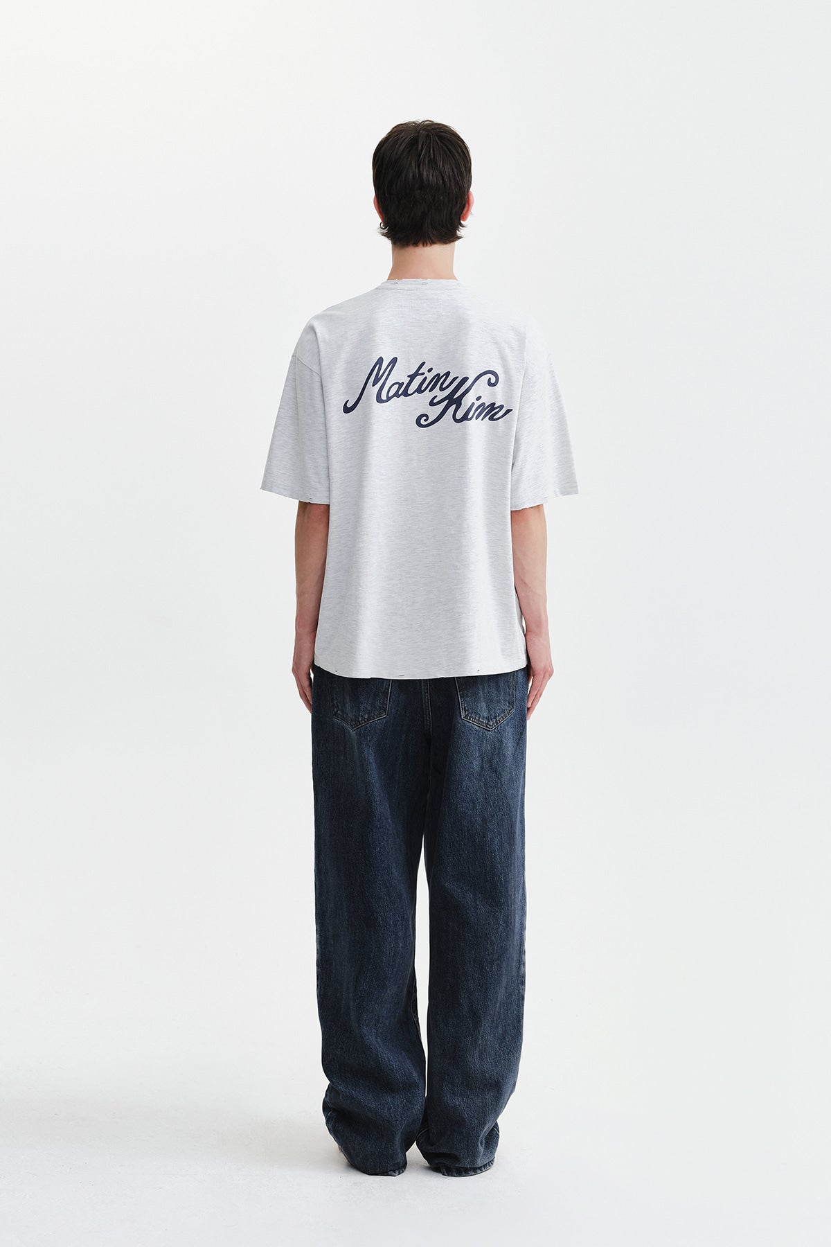 Matin Kim - Curved Seam Straight Denim Pants (Blue) product image 9 | TRAB K-Fashion Australia