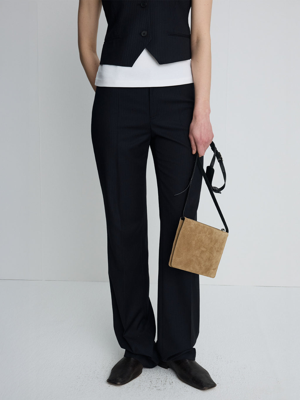 Tonywack - Wool Tailored Vest (Navy Pinstripe) product image 4 | TRAB K-Fashion Australia