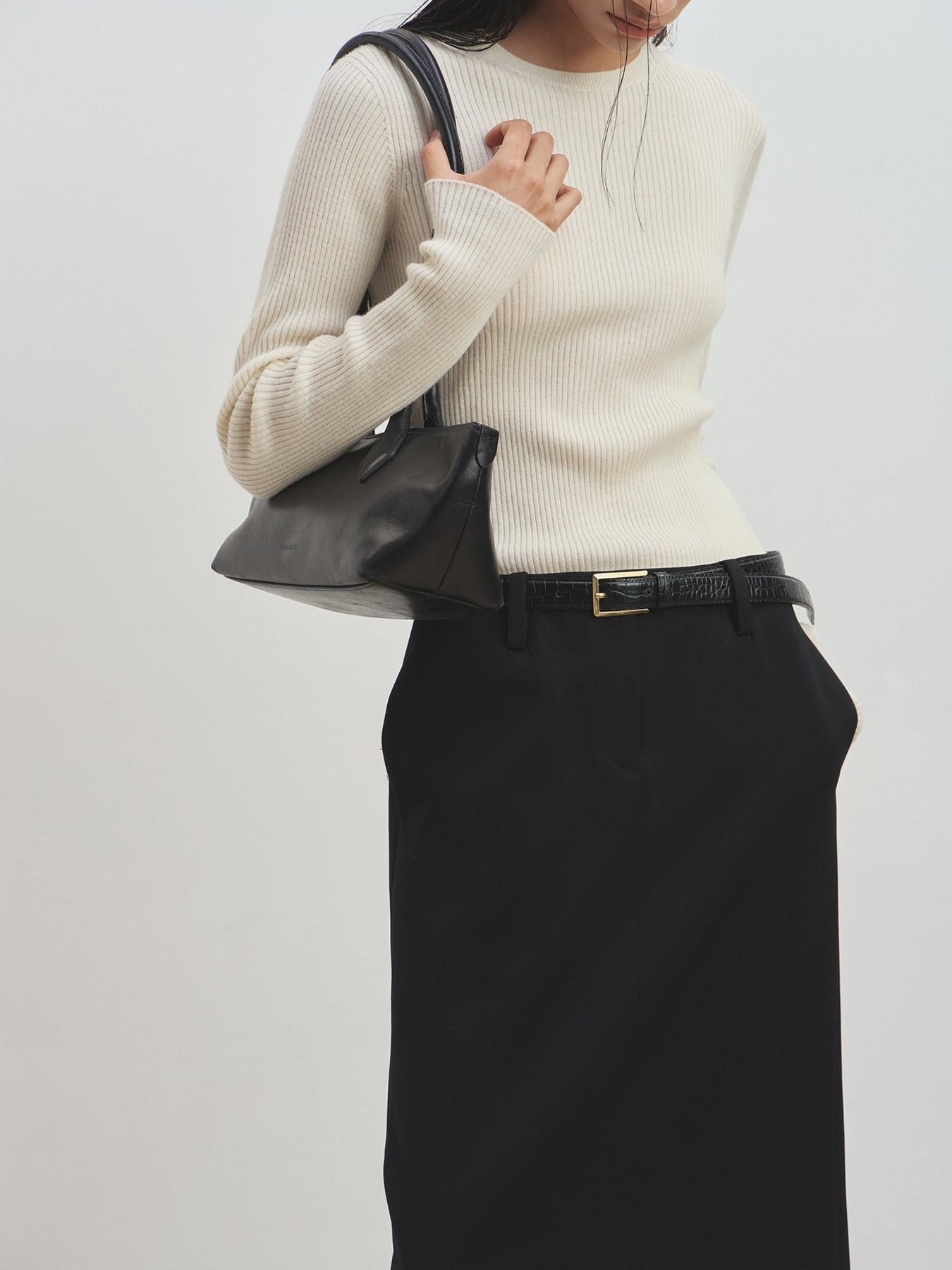 Tonywack - Super Fine Wool Ribbed Sweater (Ivory) product image 4 | TRAB K-Fashion Australia