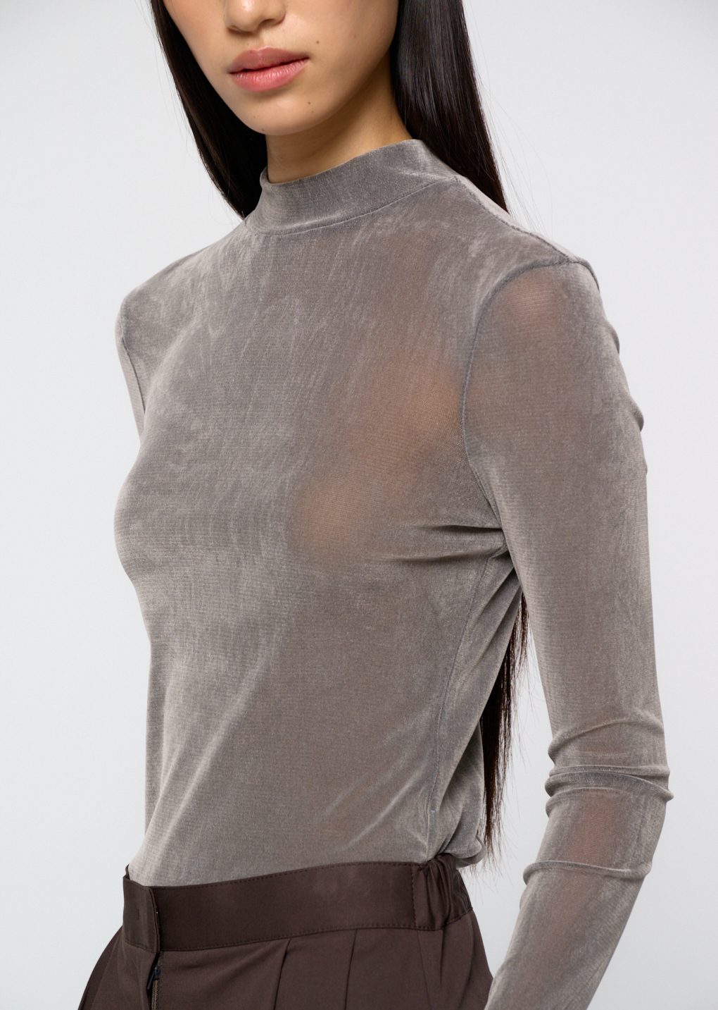 Amomento - Mock neck top (Grey) product image 6 | TRAB K-Fashion Australia