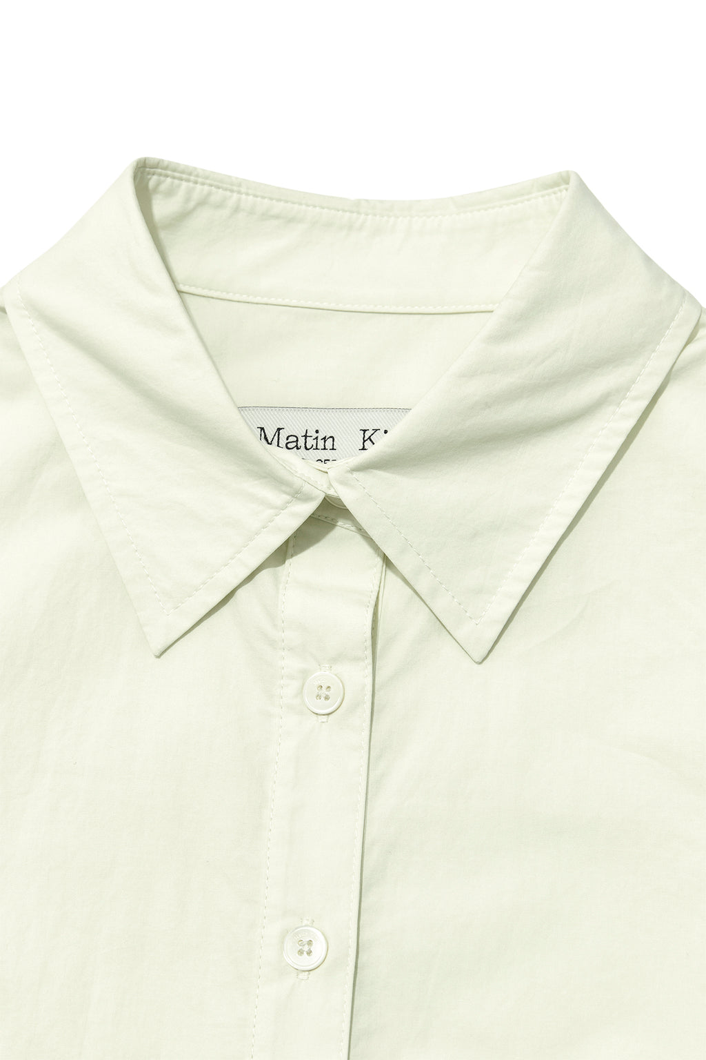 Matin Kim - Back Button Point Shirt (Light Green) product image 3 | TRAB K-Fashion Australia