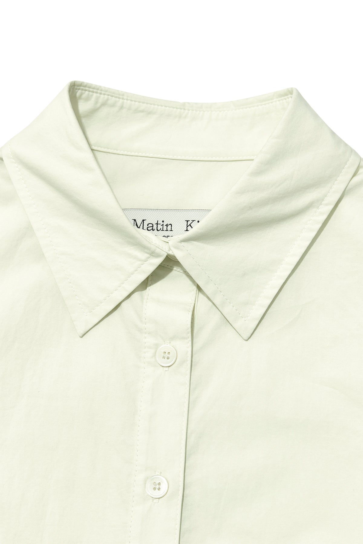 Matin Kim - Back Button Point Shirt (Light Green) product image 3 | TRAB K-Fashion Australia