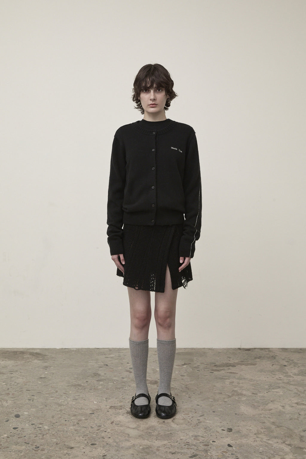 Matin Kim - Punching Wrap Mini Skirt (Black) product image 10 | TRAB K-Fashion Australia