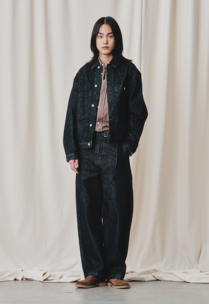 Art if acts - Trucker Denim Jacket (Washed Black) product image 1 | TRAB K-Fashion Australia